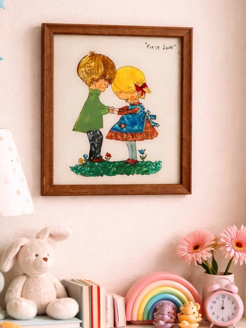 Vintage FIRST LOVE Foil Picture